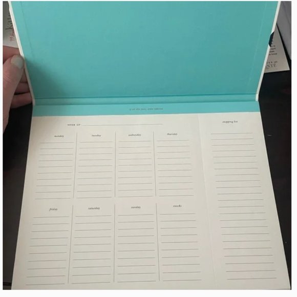 kate spade Meal Planner /Market List, Black Dot new no tags - Picture 4 of 9